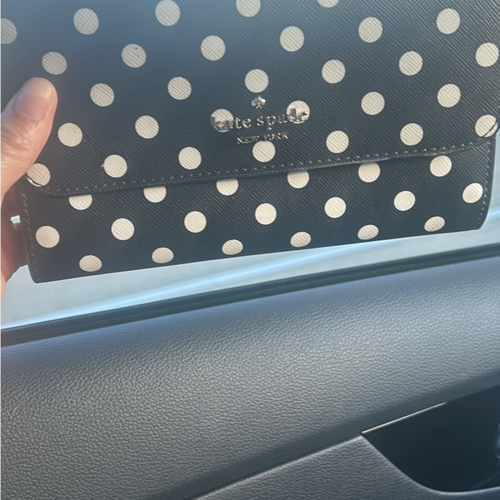 Kate Spade Black Polka Dot Wallet